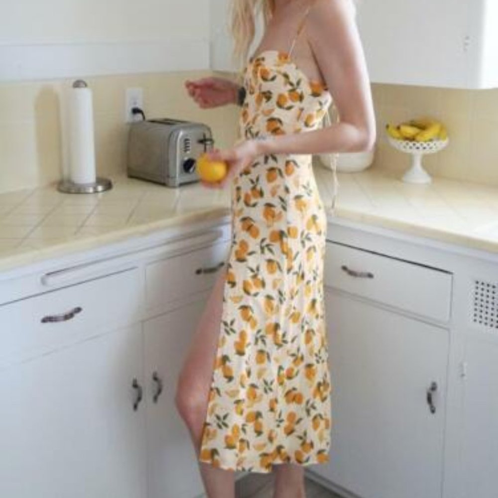 Reformation Juliette Dress in Lemonade Size 6